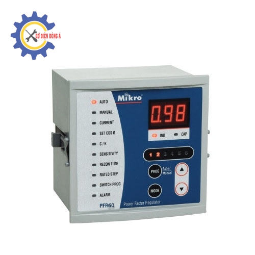 Bộ điều khiển tụ bù Mikro 6 cấp PFR60-415-50 144x144mm