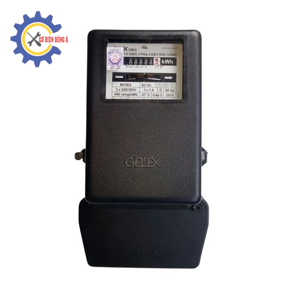 Công tơ điện 3 Pha gián tiếp Vô Công MV3E4R 3/5A