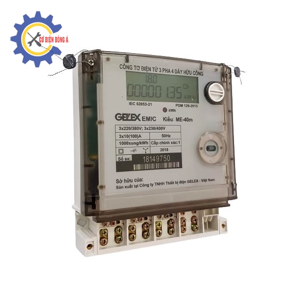 Công tơ điện tử EMIC ME-40 3 Pha 1 giá 5(10)A – 5(100)A