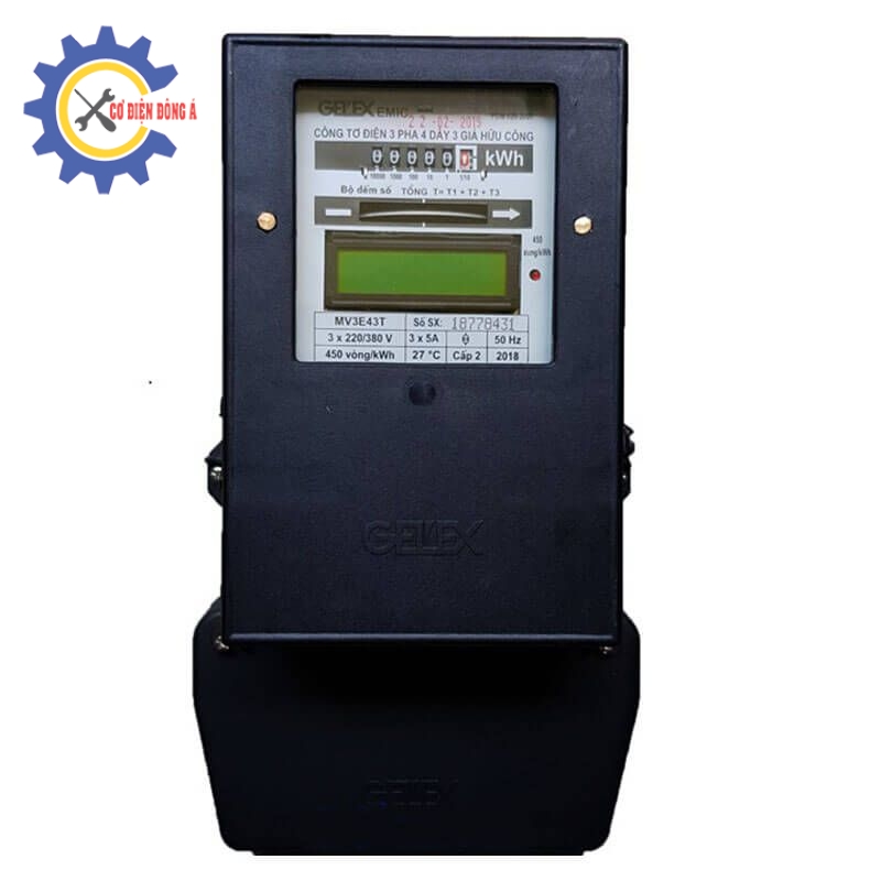 Công tơ điện tử gián tiếp 3 pha 3 giá MV3E43T 5(6)A – CCX 2
