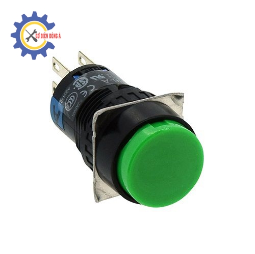 Nút nhấn nhả IDEC AL6M-M14G 16mm 24V (Xanh lá cây)