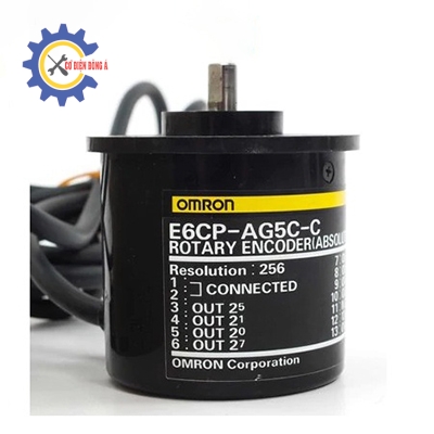 Encoder Omron E6C3-AG5C, 360 step (9 bit), trục 8mm,f 60mm